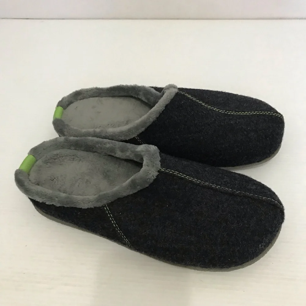 N A P BROOKSTONE Memory Foam Mens indoor/ outdoor Brown Slippers size M